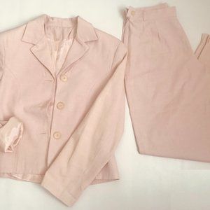 Pink Suit blend viscose jacket & pants size 4/38